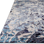 Modern Abstract Shiny Rug Silky Shimmer Soft High-Shine