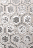Modern Abstract Shiny Rug Silky Shimmer Soft High-Shine