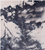 Modern Abstract Shiny Rug Silky Shimmer Soft High-Shine