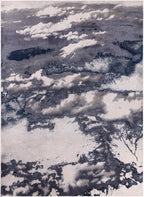 Modern Abstract Shiny Rug Silky Shimmer Soft High-Shine