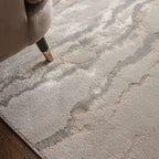 Modern Abstract Shiny Rug Silky Shimmer Soft High-Shine