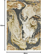 Modern Abstract Shiny Rug Silky Shimmer Soft High-Shine