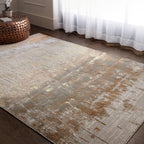 Modern Abstract Shiny Rug Silky Shimmer Soft High-Shine