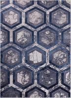 Modern Abstract Shiny Rug Silky Shimmer Soft High-Shine