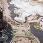 Modern Abstract Shiny Rug Silky Shimmer Soft High-Shine