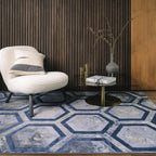 Modern Abstract Shiny Rug Silky Shimmer Soft High-Shine