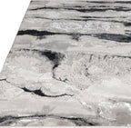 Modern Abstract Shiny Rug Silky Shimmer Soft High-Shine