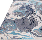 Modern Abstract Shiny Rug Silky Shimmer Soft High-Shine