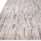 Modern Abstract Shiny Rug Silky Shimmer Soft High-Shine