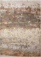 Modern Abstract Shiny Rug Silky Shimmer Soft High-Shine