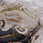 Modern Abstract Shiny Rug Silky Shimmer Soft High-Shine