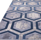 Modern Abstract Shiny Rug Silky Shimmer Soft High-Shine