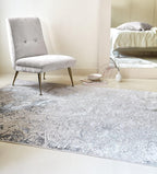 Modern Abstract Shiny Rug Silky Shimmer Soft High-Shine