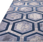 Modern Abstract Shiny Rug Silky Shimmer Soft High-Shine