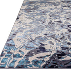 Modern Abstract Shiny Rug Silky Shimmer Soft High-Shine