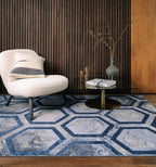 Modern Abstract Shiny Rug Silky Shimmer Soft High-Shine