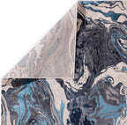 Modern Abstract Shiny Rug Silky Shimmer Soft High-Shine