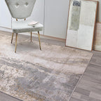 Modern Abstract Shiny Rug Silky Shimmer Soft High-Shine