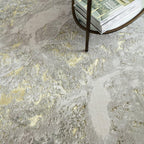 Modern Abstract Shiny Rug Silky Shimmer Soft High-Shine