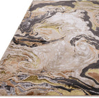Modern Abstract Shiny Rug Silky Shimmer Soft High-Shine