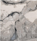 Modern Abstract Shiny Rug Silky Shimmer Soft High-Shine
