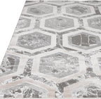 Modern Abstract Shiny Rug Silky Shimmer Soft High-Shine