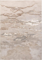 Modern Abstract Shiny Rug Silky Shimmer Soft High-Shine