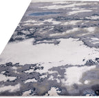 Modern Abstract Shiny Rug Silky Shimmer Soft High-Shine