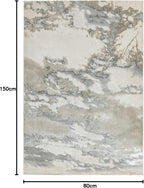 Modern Abstract Shiny Rug Silky Shimmer Soft High-Shine