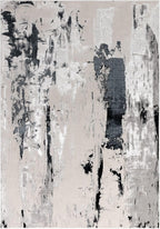 Modern Abstract Shiny Rug Silky Shimmer Soft High-Shine