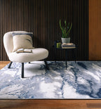 Modern Abstract Shiny Rug Silky Shimmer Soft High-Shine