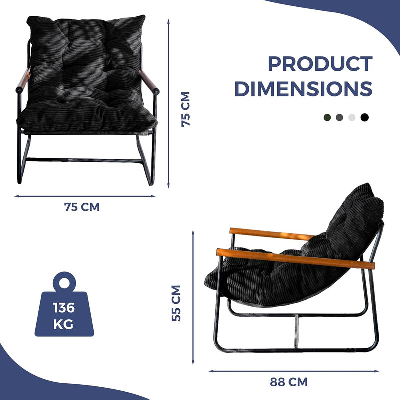 Modern Accent Chair Comfy Armchair for Living Room