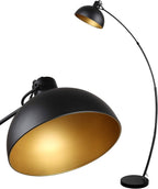 Modern Antique Brass Floor Lamp with Adjustable Lampshade