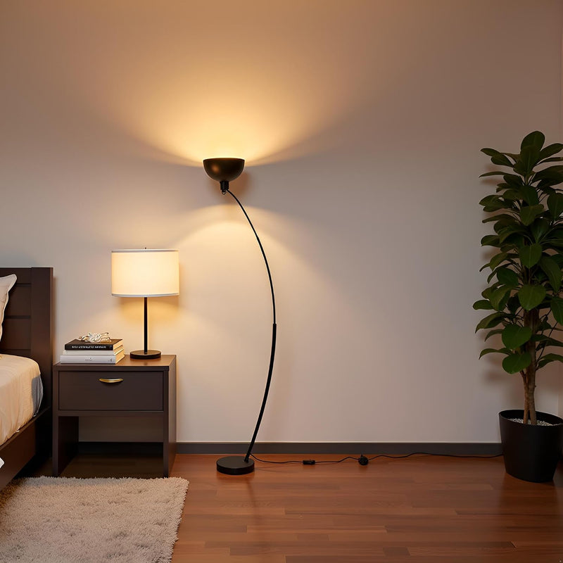 Modern Antique Brass Floor Lamp with Adjustable Lampshade