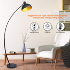 Modern Antique Brass Floor Lamp with Adjustable Lampshade