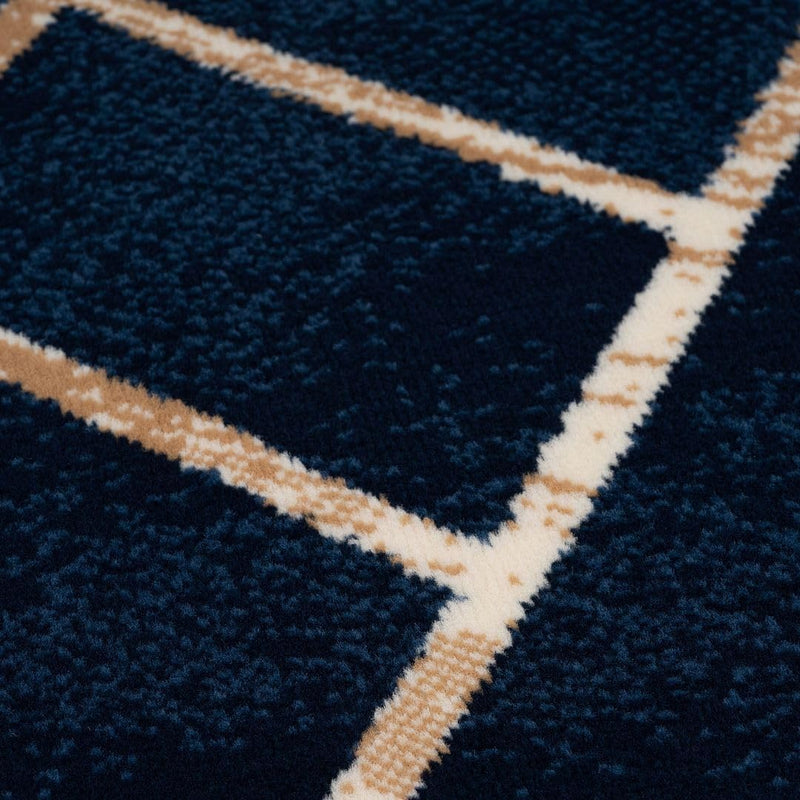 Modern Art Deco Living Room Area Rug Striped