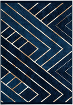 Modern Art Deco Living Room Area Rug Striped
