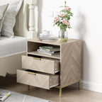 Modern Bedside Tabls with Drawers Wood Bed Side