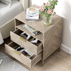 Modern Bedside Tabls with Drawers Wood Bed Side