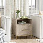 Modern Bedside Tabls with Drawers Wood Bed Side