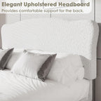 Bed Frame with Adjustable Headboard Velvet Upholstered Platform