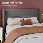 Bed Frame with Adjustable Headboard Velvet Upholstered Platform