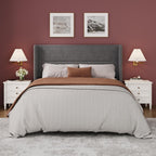 Bed Frame with Adjustable Headboard Velvet Upholstered Platform