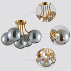 Modern Bubble Ceiling Light Fixture 4-Light Flush Mount