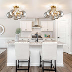 Modern Bubble Ceiling Light Fixture 4-Light Flush Mount