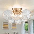 Modern Bubble Ceiling Light Fixture 4-Light Flush Mount