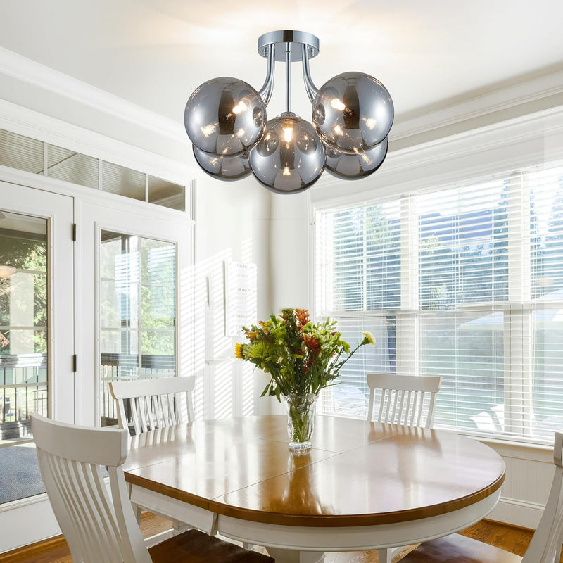 Modern Bubble Ceiling Light Fixture 4-Light Flush Mount