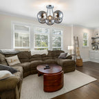 Modern Bubble Ceiling Light Fixture 4-Light Flush Mount