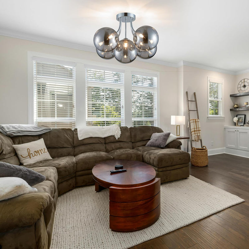 Modern Bubble Ceiling Light Fixture 4-Light Flush Mount