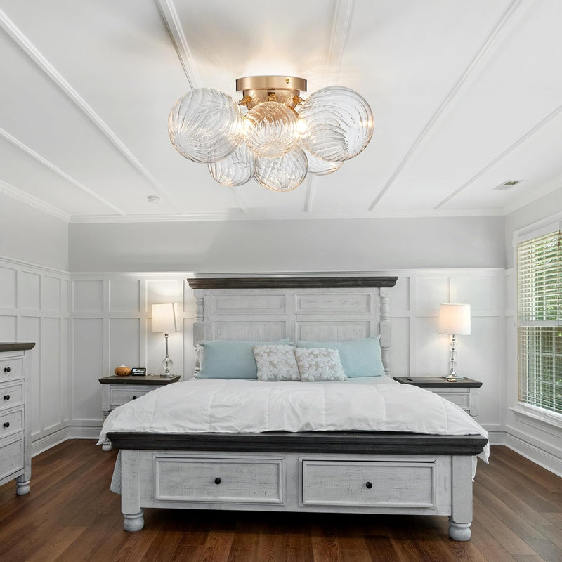 Modern Bubble Ceiling Light Fixture 4-Light Flush Mount